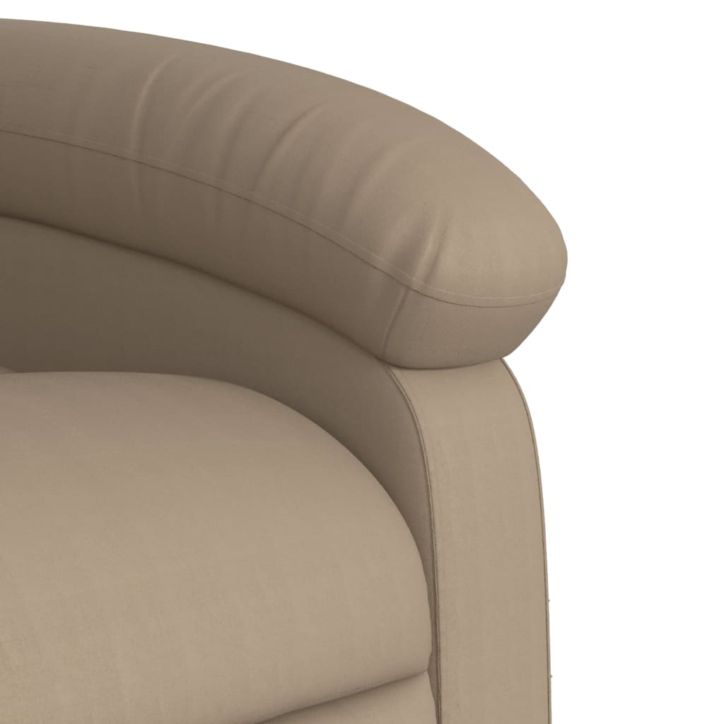 vidaXL Fauteuil de massage marron cappuccino en similicuir