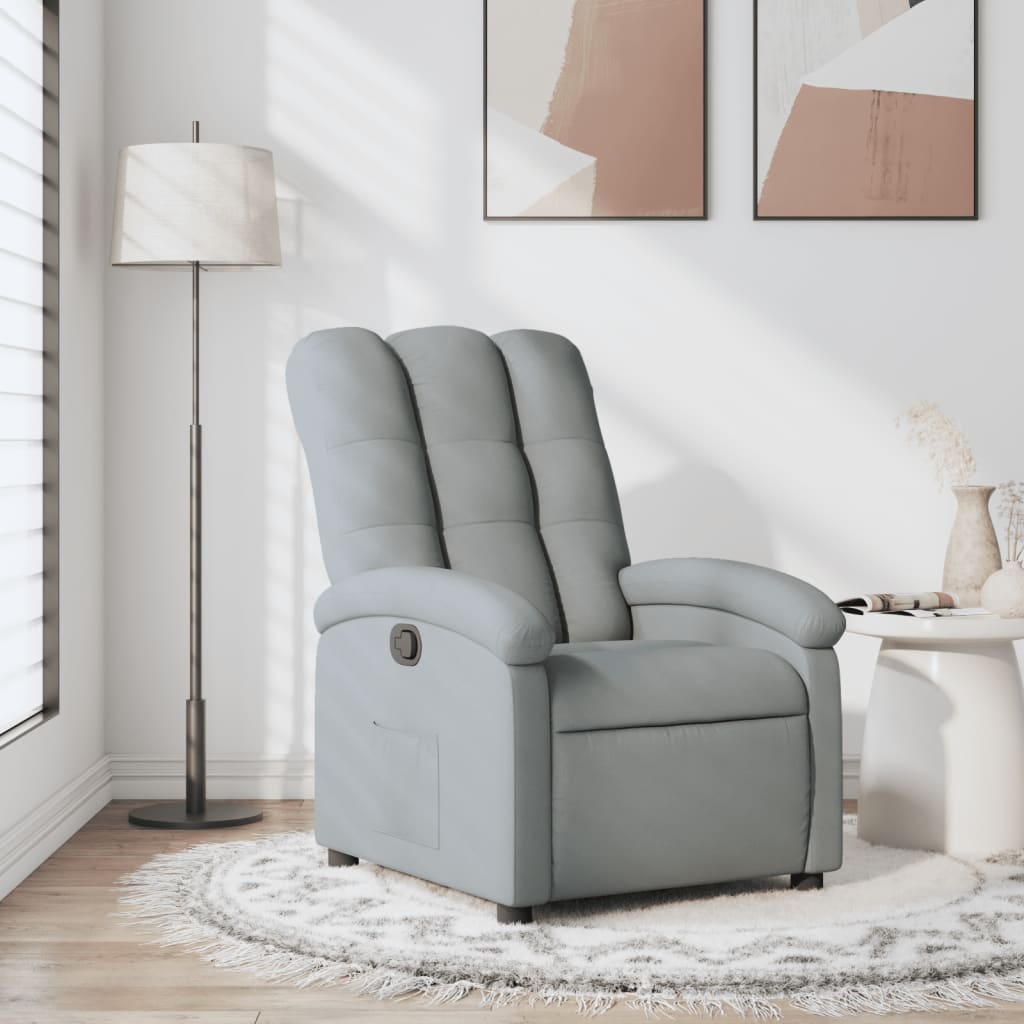 vidaXL Relaxsessel Hellgrau Stoff