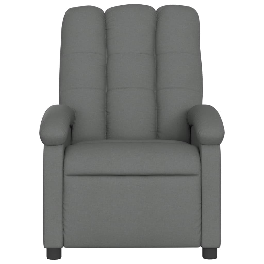 vidaXL Fauteuil de relaxation gris foncé en tissu