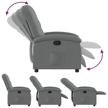 vidaXL Fauteuil de relaxation gris foncé en tissu