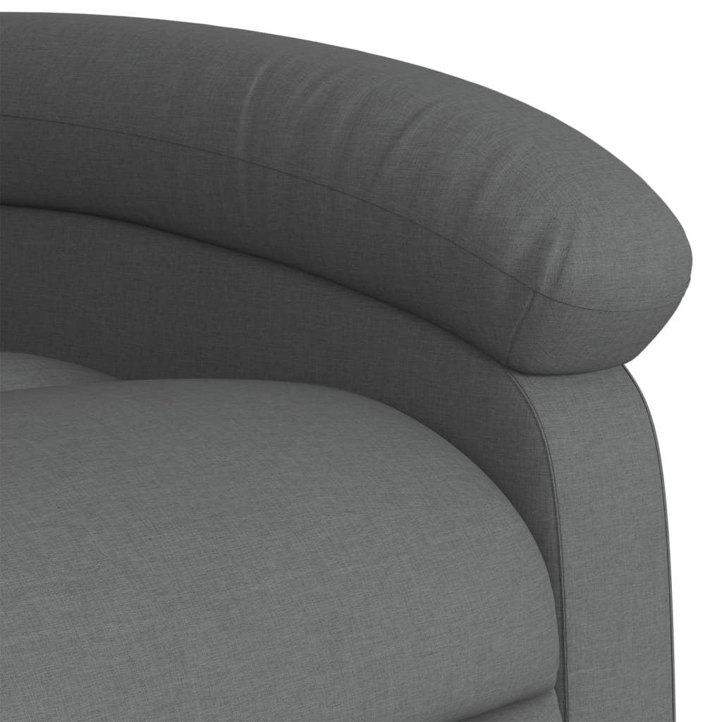 vidaXL Fauteuil de relaxation gris foncé en tissu