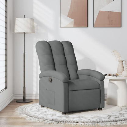 vidaXL Fauteuil de relaxation gris foncé en tissu