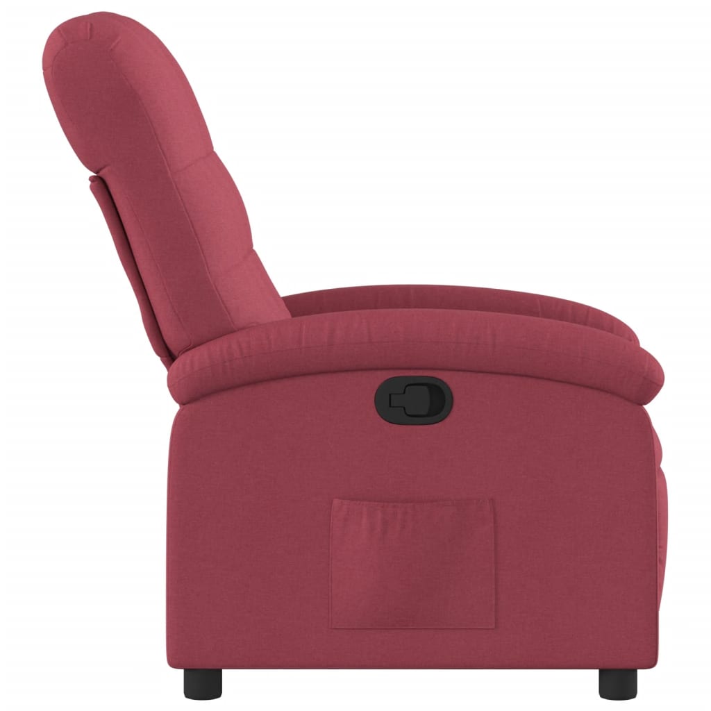 vidaXL Relaxsessel Weinrot Stoff