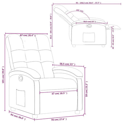 vidaXL Relaxsessel Braun Stoff