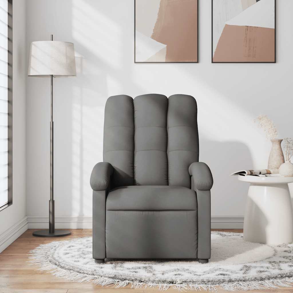 vidaXL Massagesessel Dunkelgrau Stoff