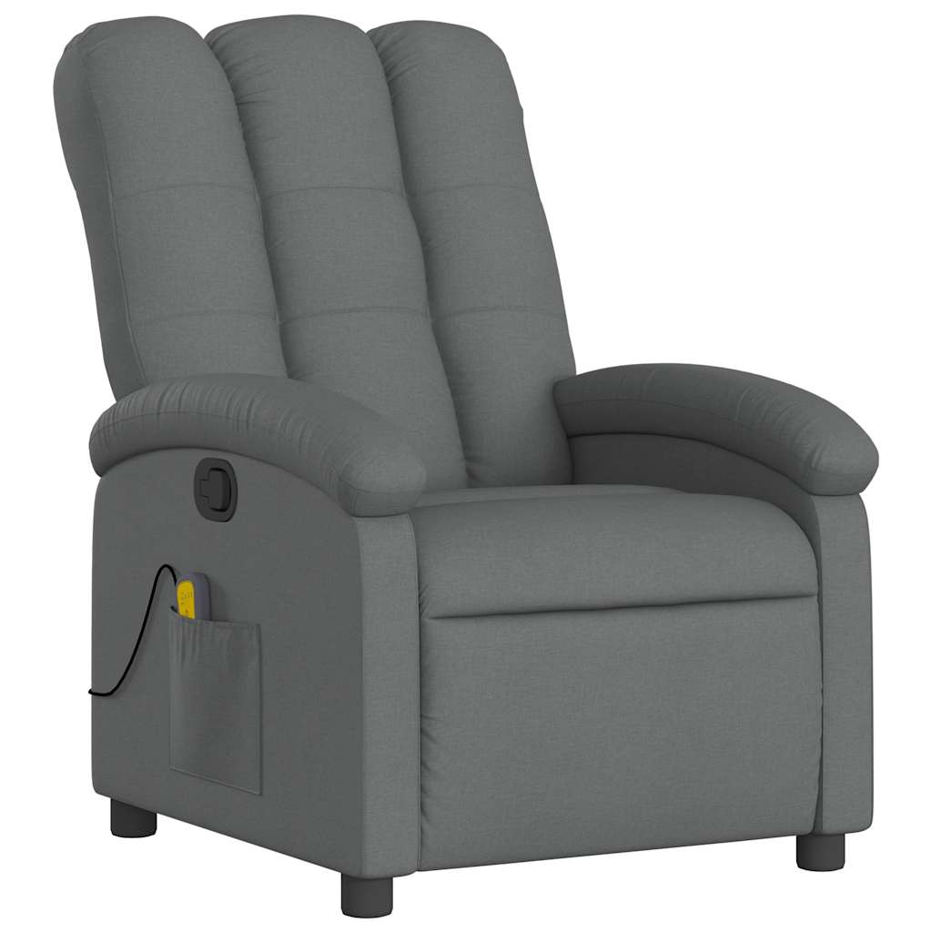 vidaXL Massagesessel Dunkelgrau Stoff