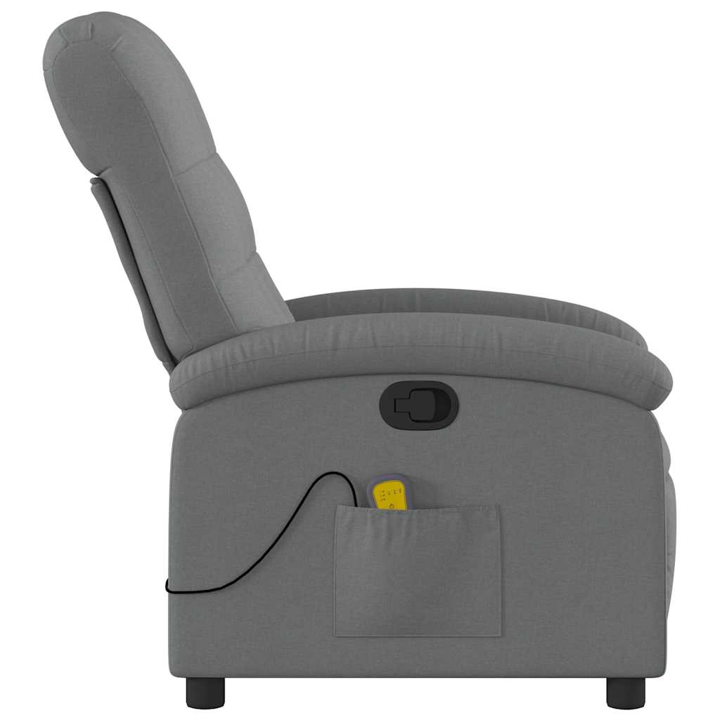 vidaXL Massagesessel Dunkelgrau Stoff