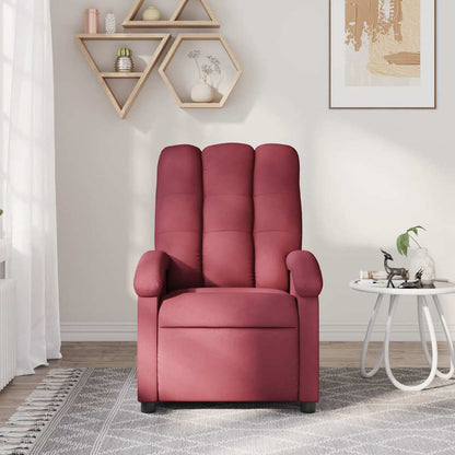 vidaXL Massagesessel Weinrot Stoff
