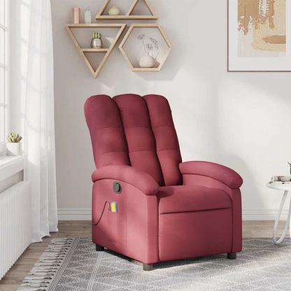 vidaXL Massagesessel Weinrot Stoff