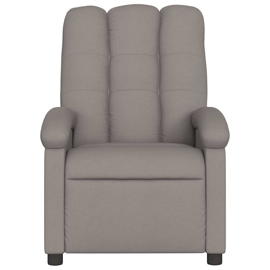 vidaXL Massagesessel Taupe Stoff