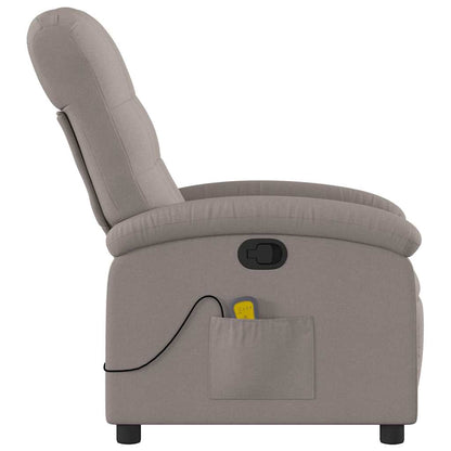 vidaXL Massagesessel Taupe Stoff