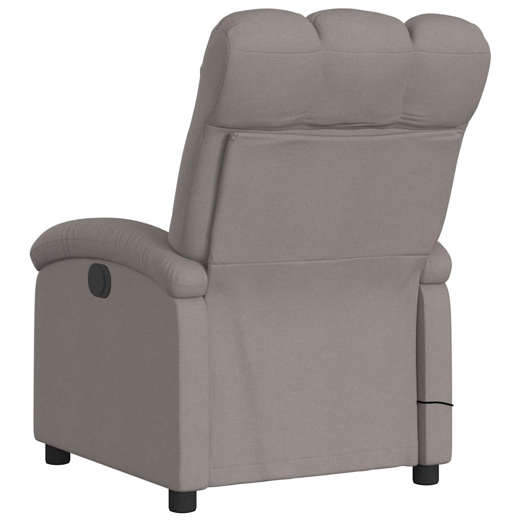 vidaXL Massagesessel Taupe Stoff