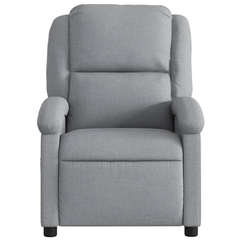 vidaXL Fauteuil relax Gris clair Tissu