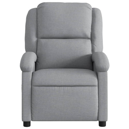 vidaXL Fauteuil relax Gris clair Tissu