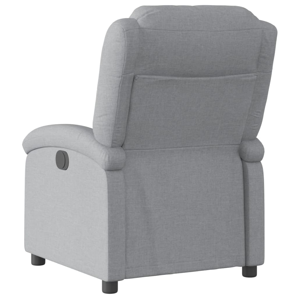vidaXL Fauteuil relax Gris clair Tissu