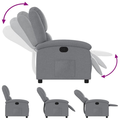 vidaXL Fauteuil relax Gris clair Tissu