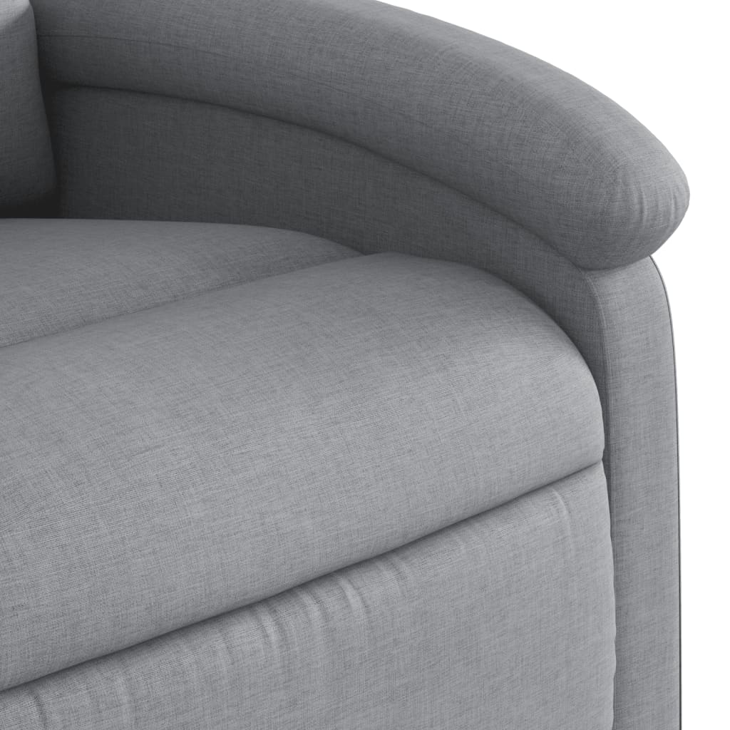 vidaXL Fauteuil relax Gris clair Tissu