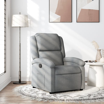 vidaXL Fauteuil relax Gris clair Tissu