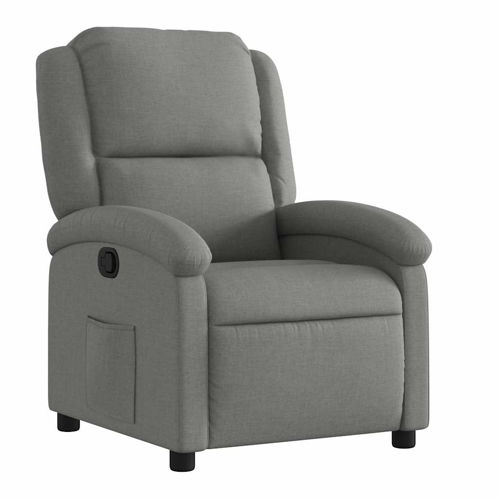 vidaXL Fauteuil de relaxation gris foncé en tissu