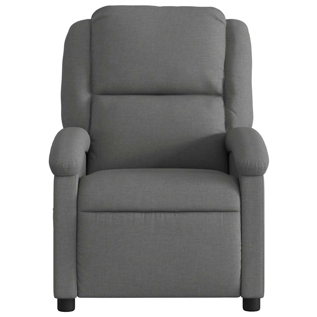 vidaXL Fauteuil de relaxation gris foncé en tissu