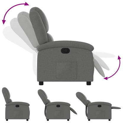 vidaXL Fauteuil de relaxation gris foncé en tissu