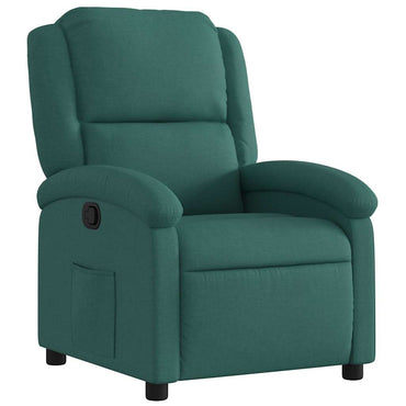 vidaXL Fauteuil relax vert foncé en tissu