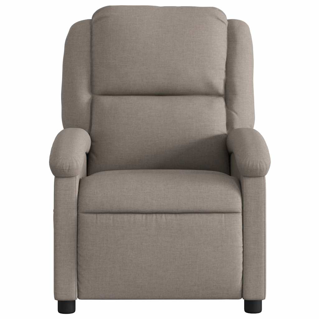 vidaXL Fauteuil relax Taupe Tissu