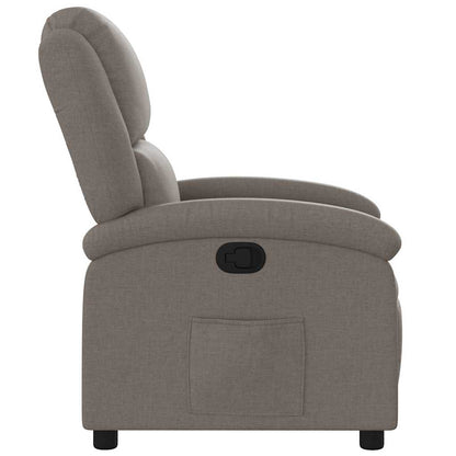 vidaXL Fauteuil relax Taupe Tissu