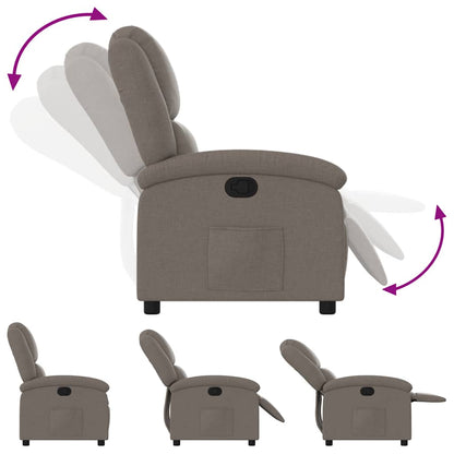 vidaXL Fauteuil relax Taupe Tissu