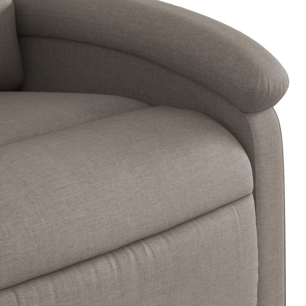 vidaXL Fauteuil relax Taupe Tissu