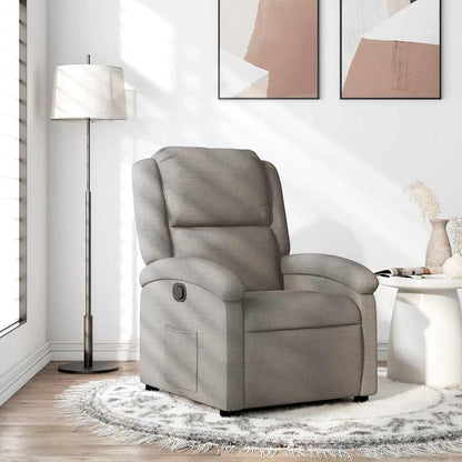 vidaXL Fauteuil relax Taupe Tissu