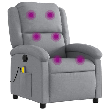 vidaXL Massagesessel Hellgrau Stoff