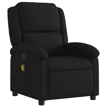 vidaXL Fauteuil de massage en tissu noir