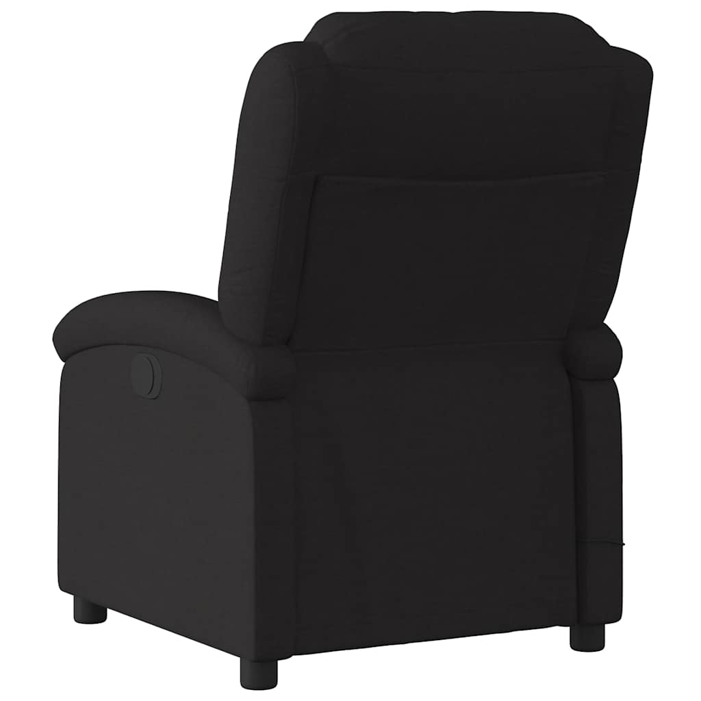vidaXL Fauteuil de massage en tissu noir