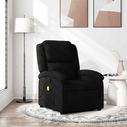 vidaXL Fauteuil de massage en tissu noir