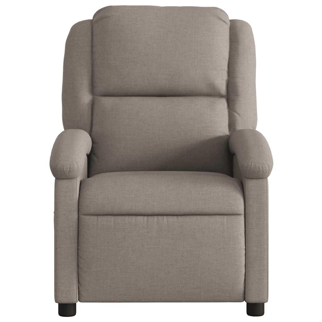 vidaXL Fauteuil de massage taupe en tissu