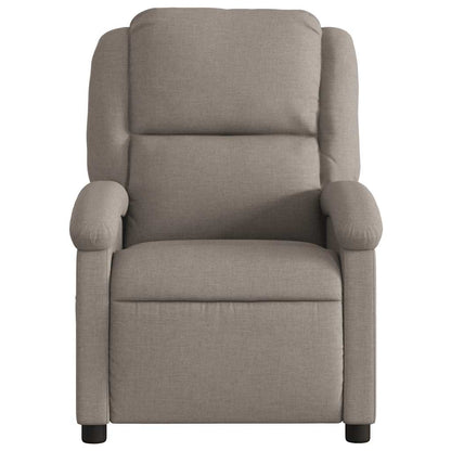 vidaXL Fauteuil de massage taupe en tissu
