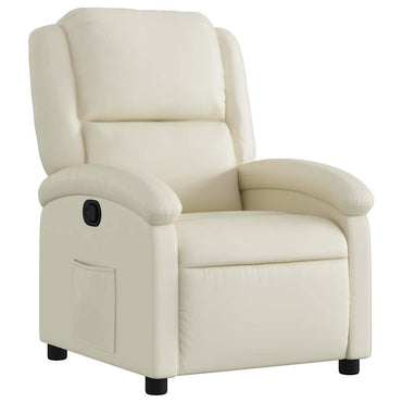 vidaXL Fauteuil relax crème similicuir