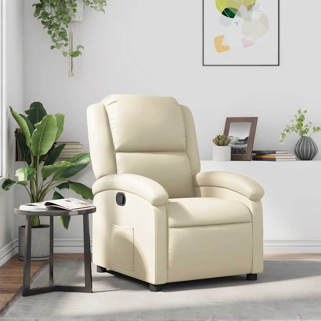 vidaXL Relaxsessel Creme Kunstleder