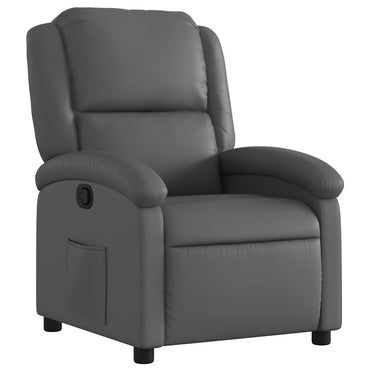vidaXL Fauteuil relax gris en similicuir