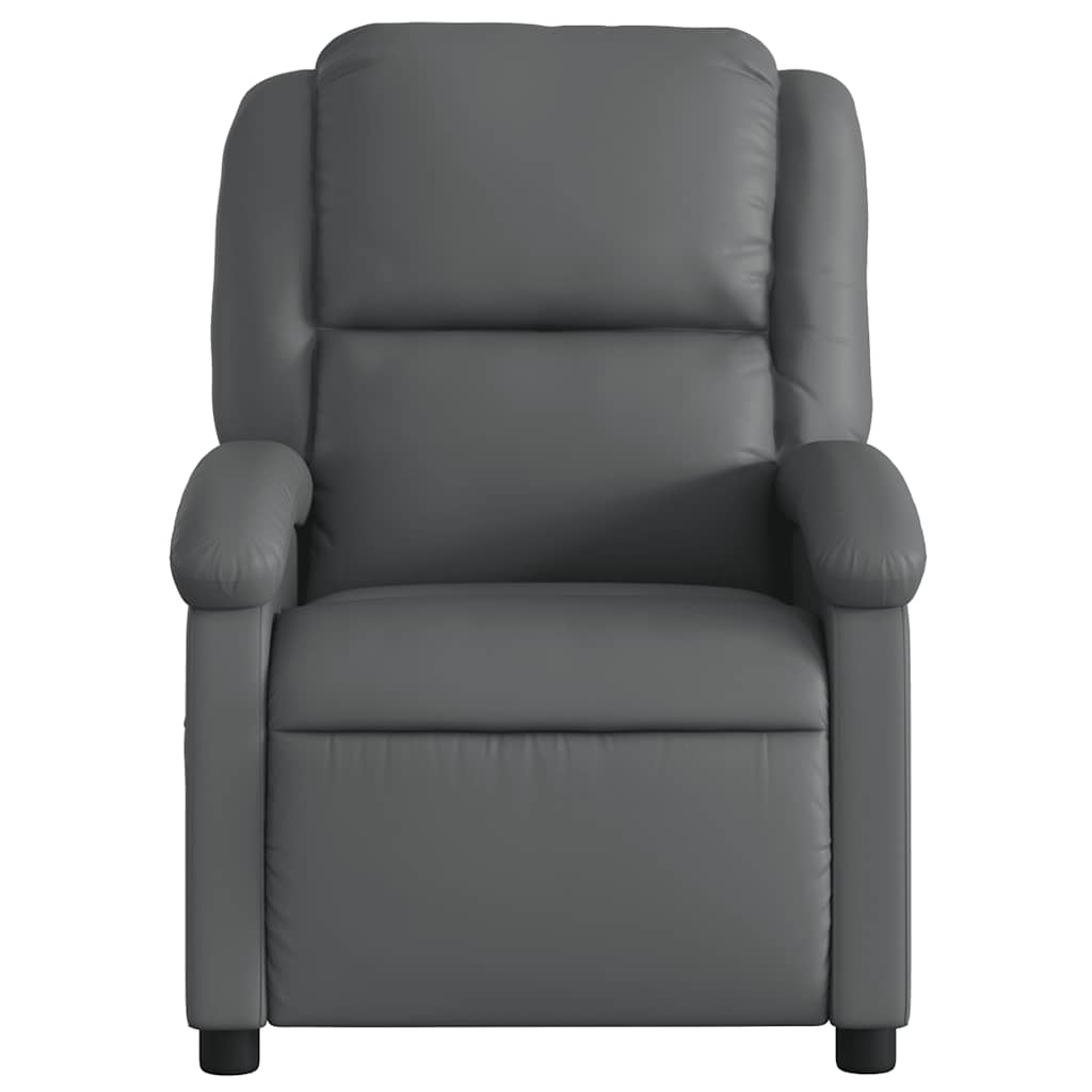 vidaXL Fauteuil relax gris en similicuir