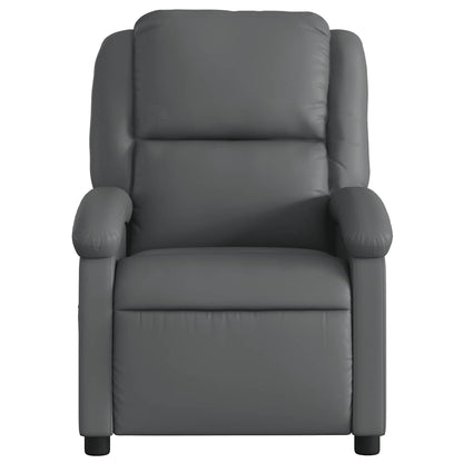 vidaXL Fauteuil relax gris en similicuir