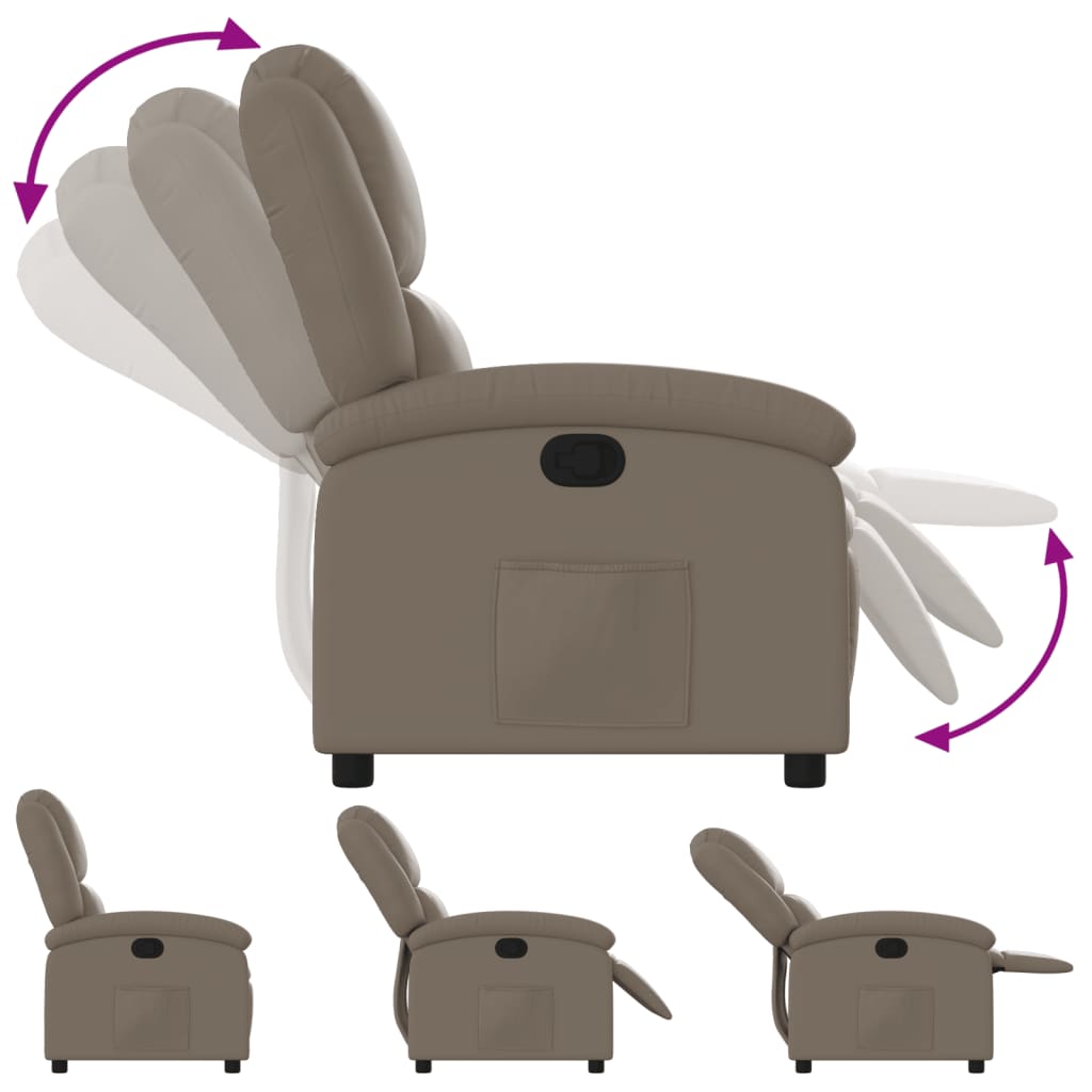 vidaXL Fauteuil relax marron cappuccino en similicuir