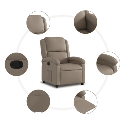 vidaXL Fauteuil relax marron cappuccino en similicuir