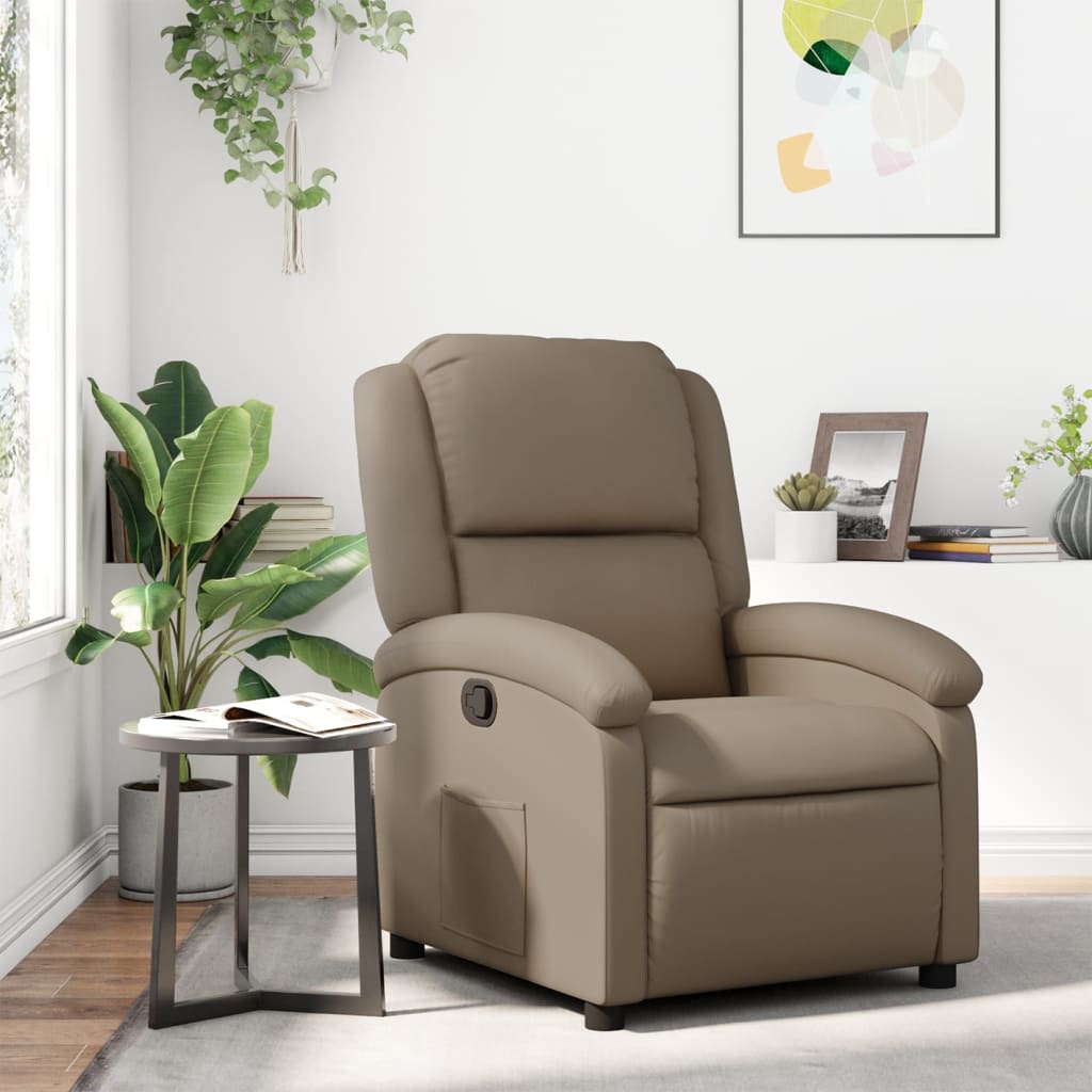 vidaXL Fauteuil relax marron cappuccino en similicuir