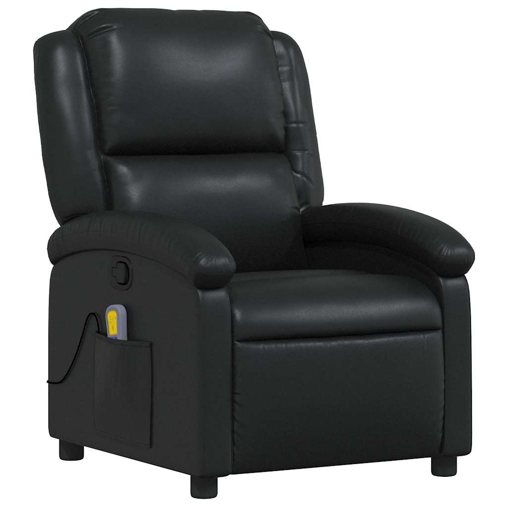 vidaXL Massagesessel Schwarz Kunstleder