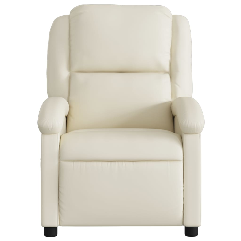 vidaXL Massagesessel Creme Kunstleder