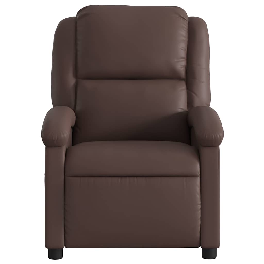 vidaXL Fauteuil de massage Marron Similicuir