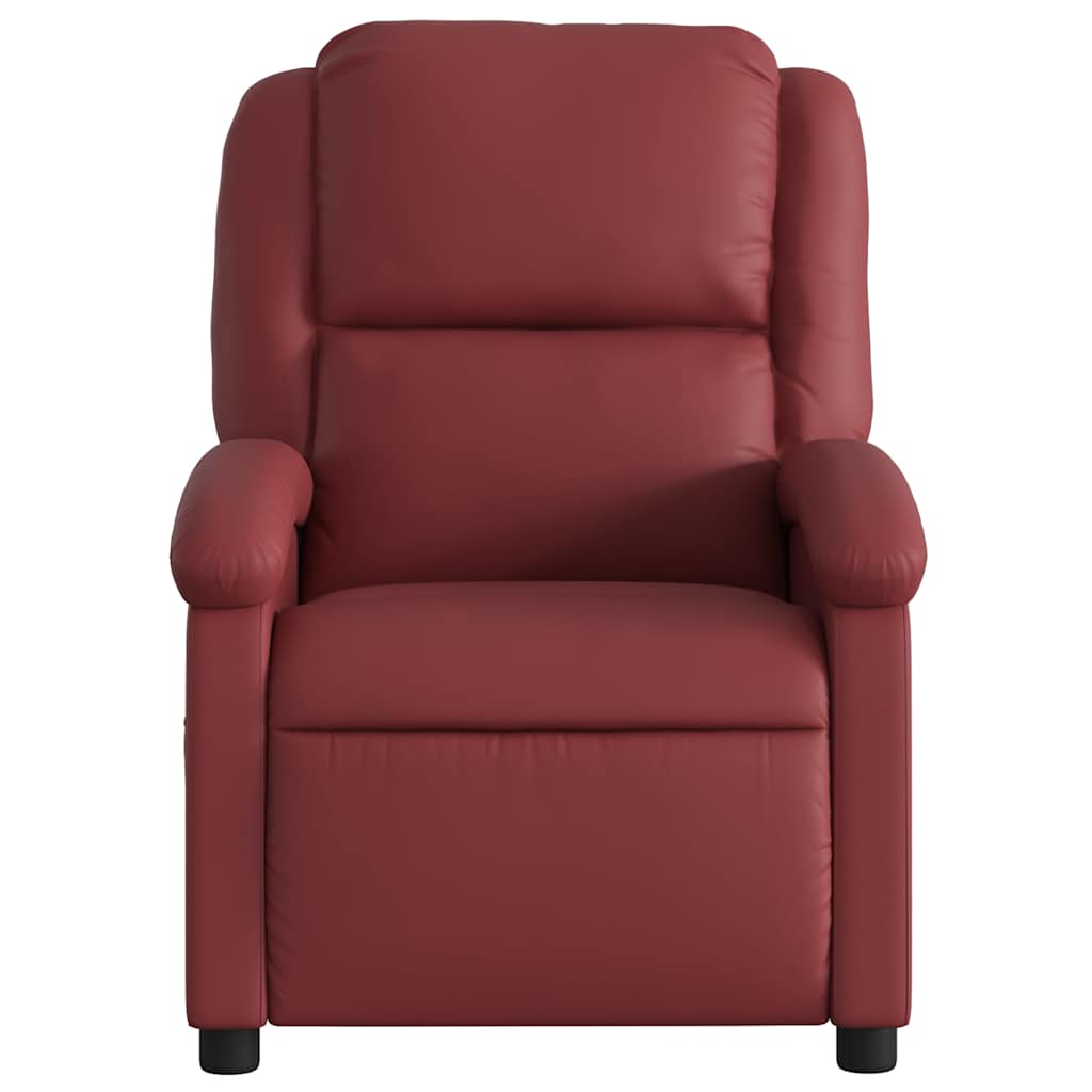vidaXL Fauteuil de massage Similicuir Rouge bordeaux