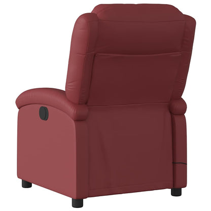 vidaXL Fauteuil de massage Similicuir Rouge bordeaux